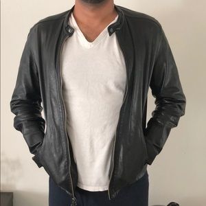 Theory Benji Wynwood Leather Jacket